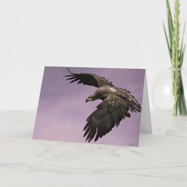 Tarjeta de felicitación Eagle in Flight (Anverso)