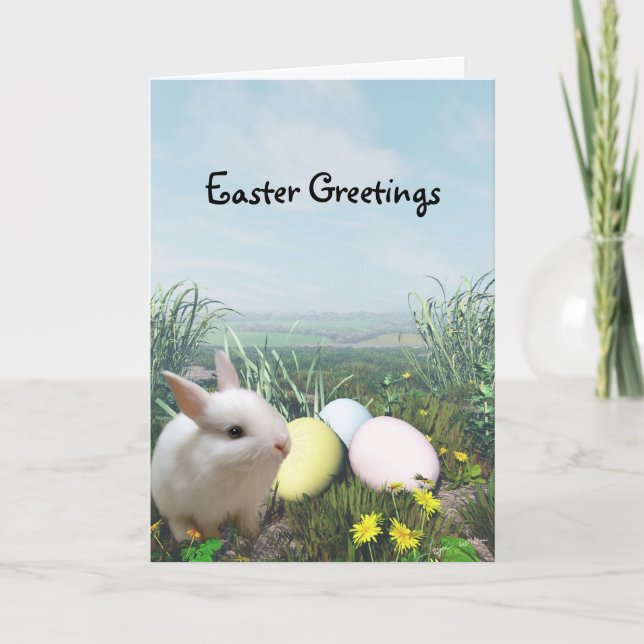 Tarjeta de felicitación Easter Bunny and Easter Eg (Anverso)
