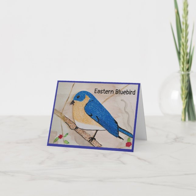 Tarjeta de felicitación Eastern Bluebird Blank (Anverso)