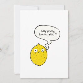 Tarjeta de felicitación Easy Peasy Lemon What?!