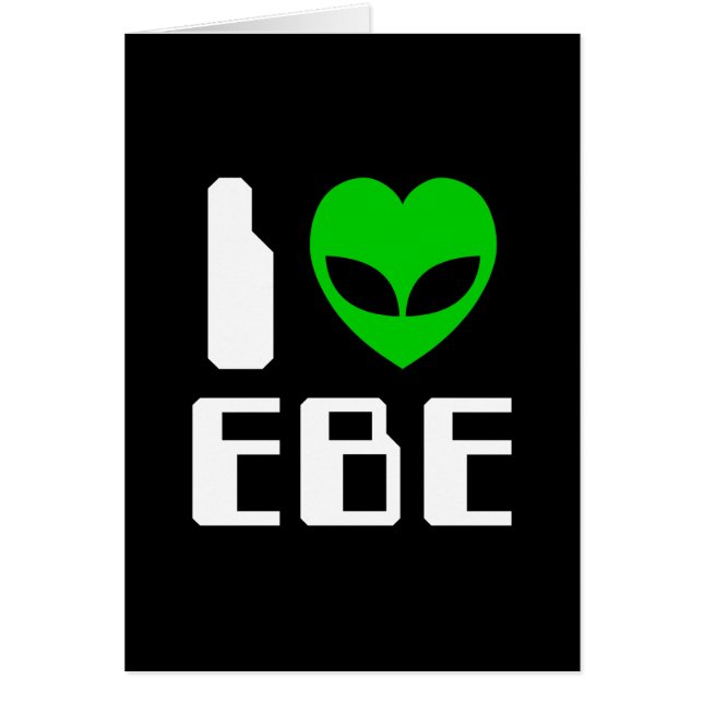 Tarjeta de felicitación EBE de Alien Heart (Frente)