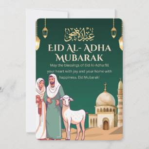 Tarjeta de felicitación Eid al-Adha Mubarak