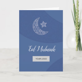 Tarjeta de felicitación Eid Corporate - Azul