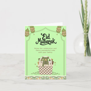 Tarjeta de felicitación Eid Mubarak para amigos y