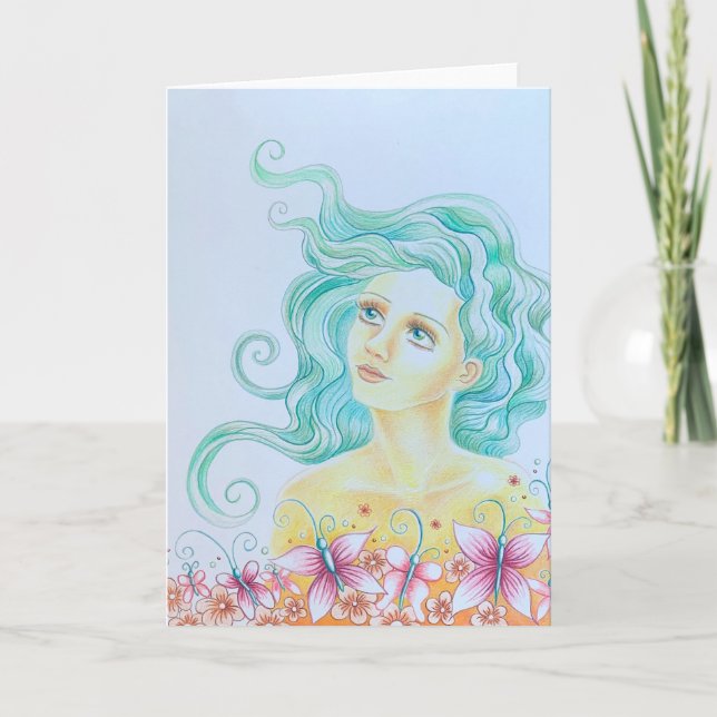 Tarjeta de felicitación "El alma emerge" (Anverso)