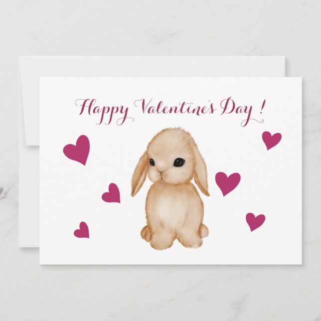 Tarjeta de felicitación El día de San Valentín Bun (Anverso)