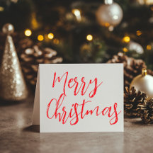 Tarjeta de felicitación elegante de Navidad plegad