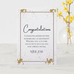 Tarjeta de Felicitación Elegante en Blanco y Negro