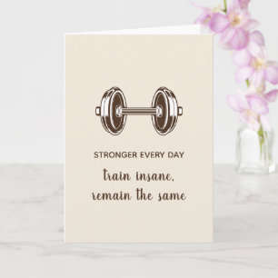 Tarjeta de Felicitación Elegante entrena loco