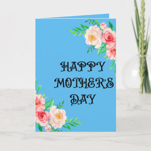 Tarjeta de felicitación elegante floral Feliz Día 