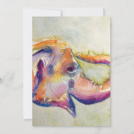 Tarjeta de felicitación Elephant Watercolor