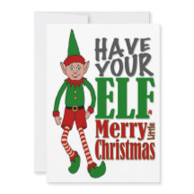 Tarjeta de felicitación Elf Boy para navidades