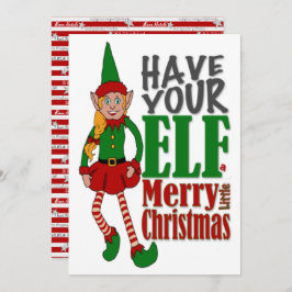 Tarjeta de felicitación Elf Chica de navidades