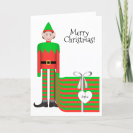 Tarjeta de felicitación Elf para navidades - Paque