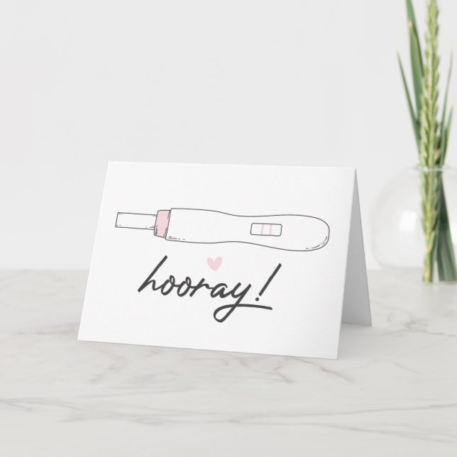 Tarjeta de Felicitación Embarazo Hurra (Anverso)