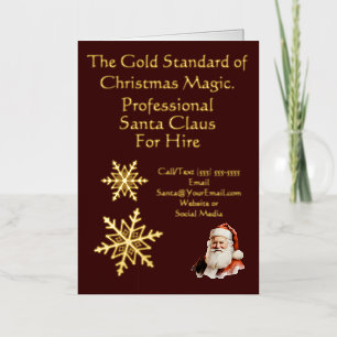 Tarjeta de Felicitación Empresarial de Papá Noel c