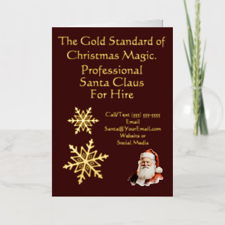Tarjeta de Felicitación Empresarial de Papá Noel c