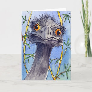 Tarjeta de felicitación Emu, sólo por diversión.