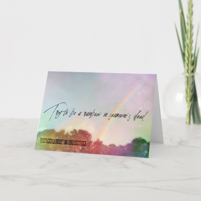 Tarjeta de felicitación en algún lugar (Anverso)