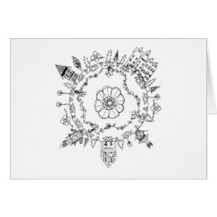 Tarjeta de felicitación en blanco