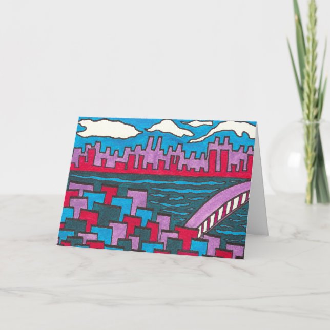 Tarjeta de felicitación en blanco A4 (Anverso)