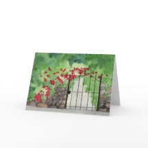 Tarjeta de Felicitación en Blanco "Antigua Puerta