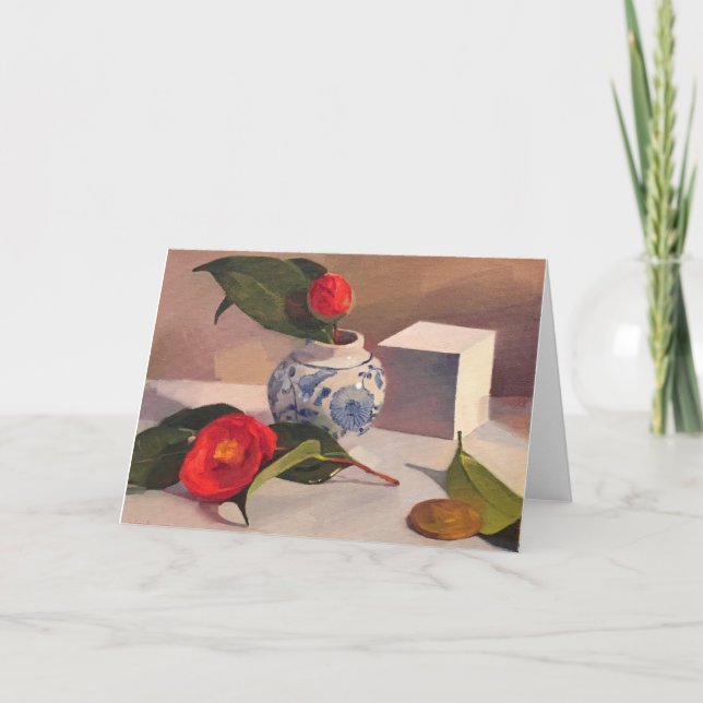 Tarjeta de felicitación en blanco, arte de Sarah S (Anverso)