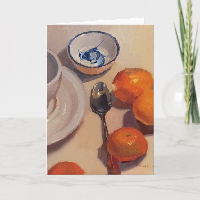 Tarjeta de felicitación en blanco, arte original (Anverso)