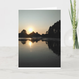 Tarjeta de Felicitación en Blanco - Atardecer en T