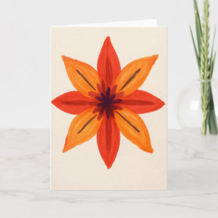 Tarjeta de Felicitación en Blanco con Acuarela Flo