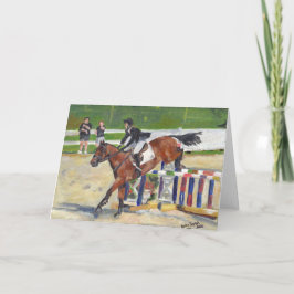 Tarjeta de felicitación en blanco con retrato de c