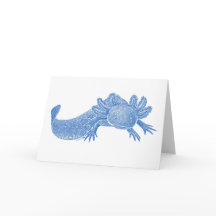 Tarjeta de Felicitación en Blanco de Axolotl - AZU