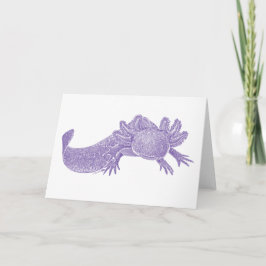 Tarjeta de felicitación en blanco de Axolotl - PUR
