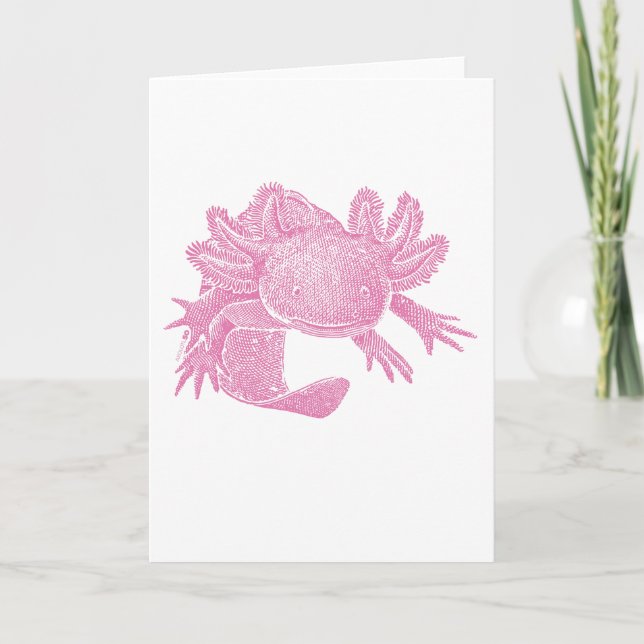 Tarjeta de felicitación en blanco de Axolotl - ROS (Anverso)