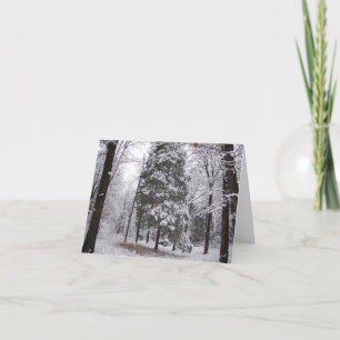 Tarjeta de felicitación en blanco de bosques de in