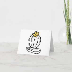 Tarjeta de felicitación en blanco de cactus divert