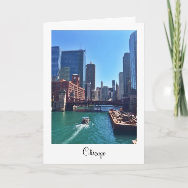 Tarjeta de felicitación en blanco de Chicago (Anverso)