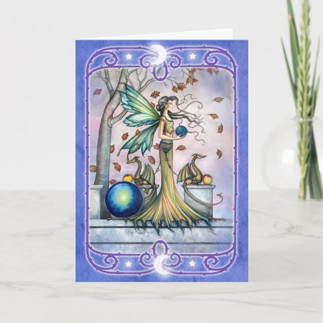 Tarjeta de felicitación en blanco de Dragón Hada (Anverso)