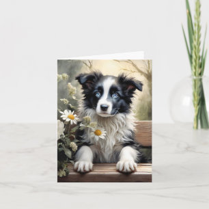 Tarjeta de Felicitación en Blanco de Hermoso Perro