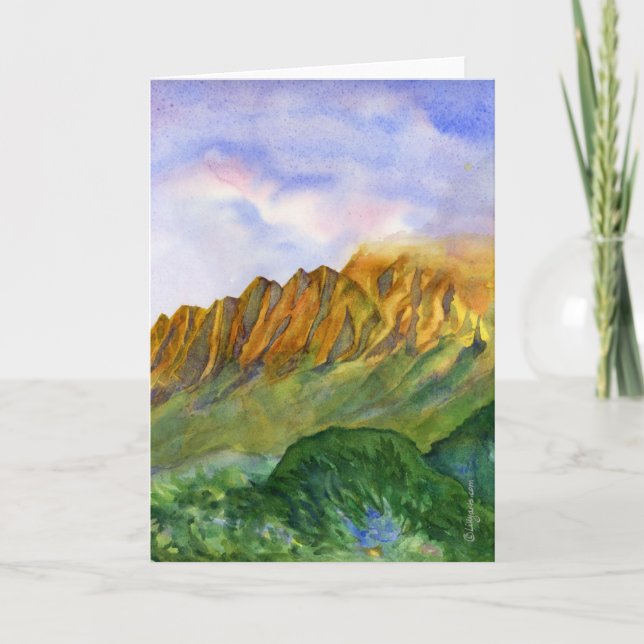 Tarjeta de felicitación en blanco de Kauai Hawaii (Anverso)