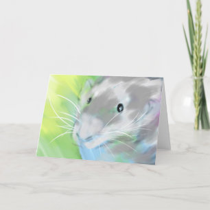 Tarjeta de felicitación en blanco de la "nuez