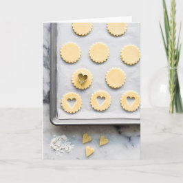 Tarjeta de felicitación en blanco de las galletas