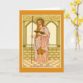 Tarjeta de felicitación en blanco de San Juan Baut