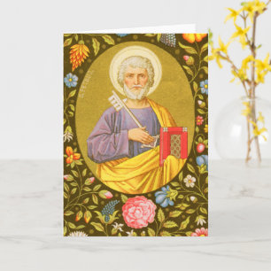 Tarjeta de felicitación en blanco de San Pedro el