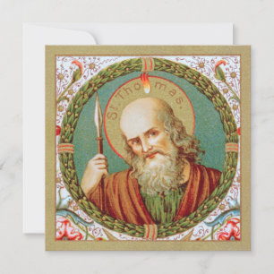 Tarjeta de felicitación en blanco de Santo Tomás A
