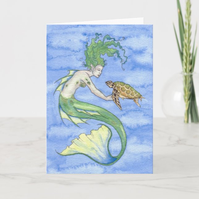 Tarjeta de felicitación en blanco de "Seaturtle" (Anverso)