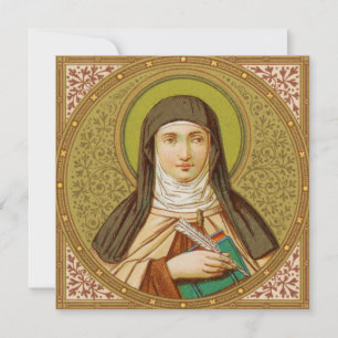 Tarjeta de felicitación en blanco de Sta. Teresa d