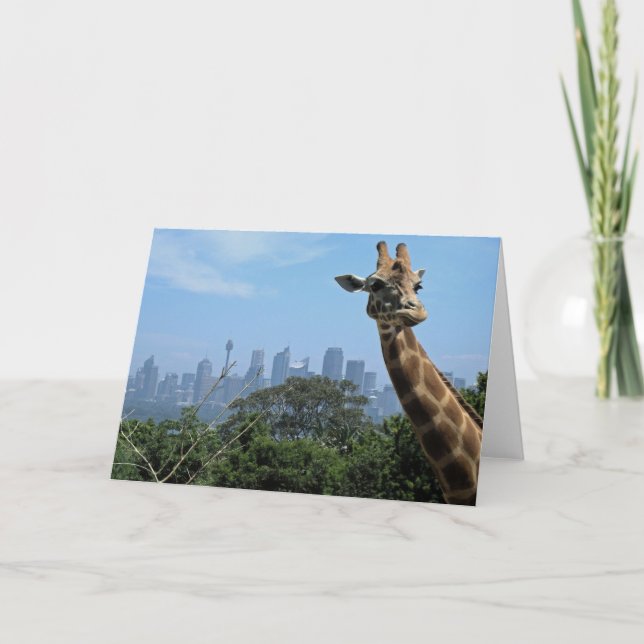 Tarjeta de felicitación en blanco de Sydney Giraff (Anverso)