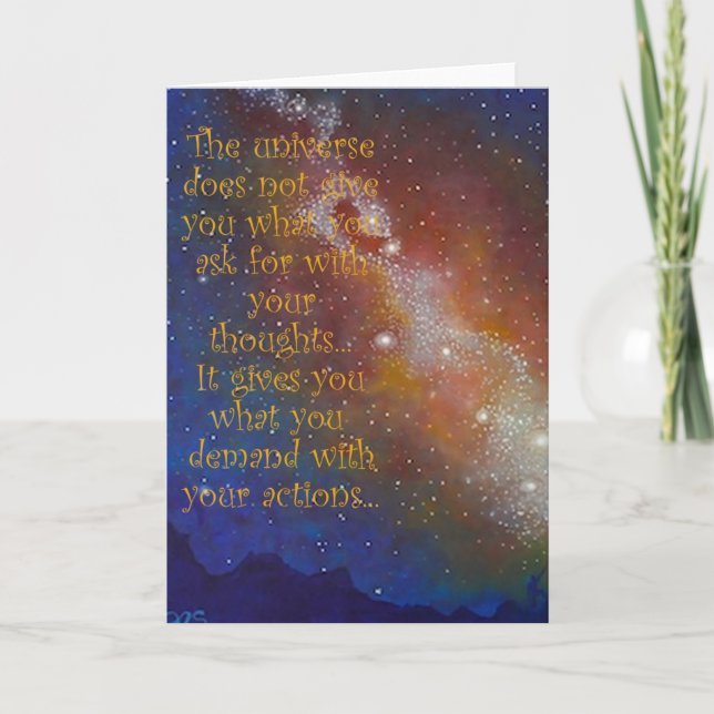 Tarjeta de felicitación en blanco del arte, (Anverso)