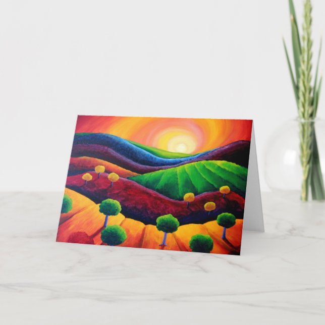 Tarjeta de felicitación en blanco del arte, puesta (Anverso)